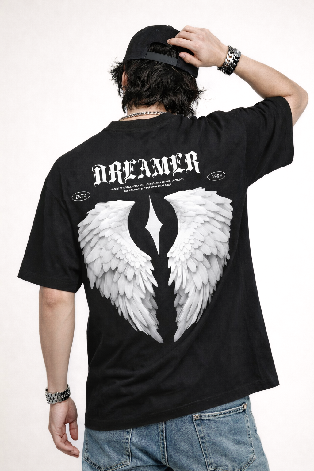 Dreamer Wings Oversized cotton Tee