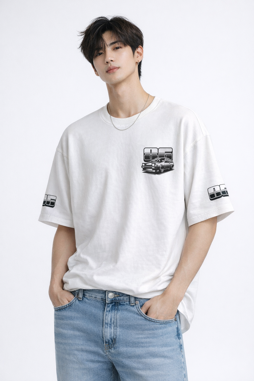 Midnight Drift Oversized Cotton Tee