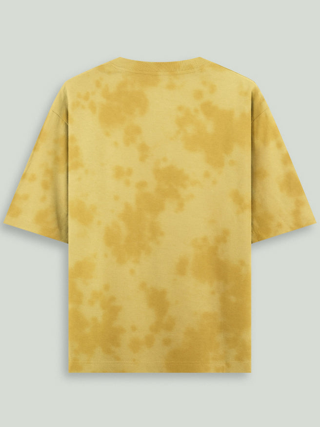 Yellow Tie-Dye Oversized Cotton T-Shirt