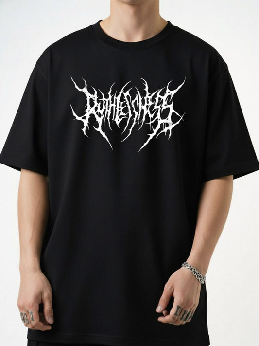 Ruthless Oversized Cotton black T-shirt