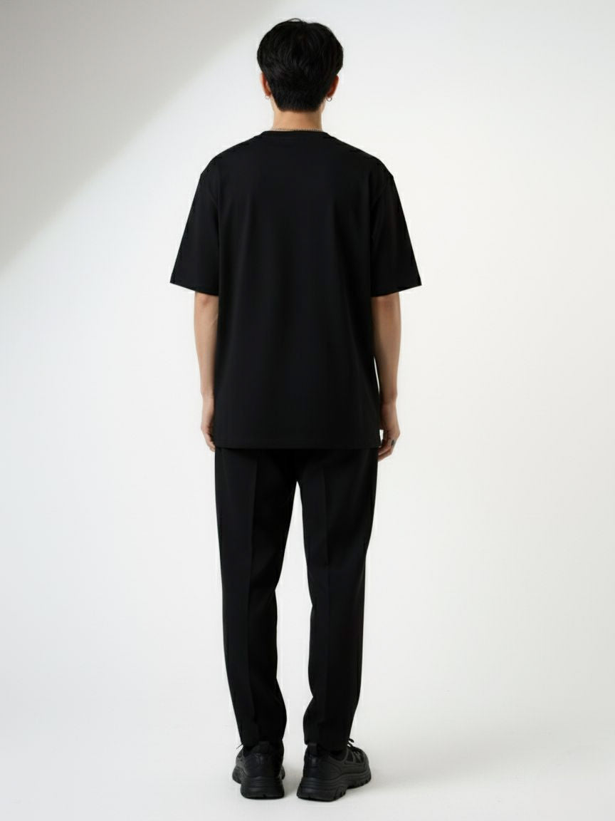 Ruthless Oversized Cotton black T-shirt
