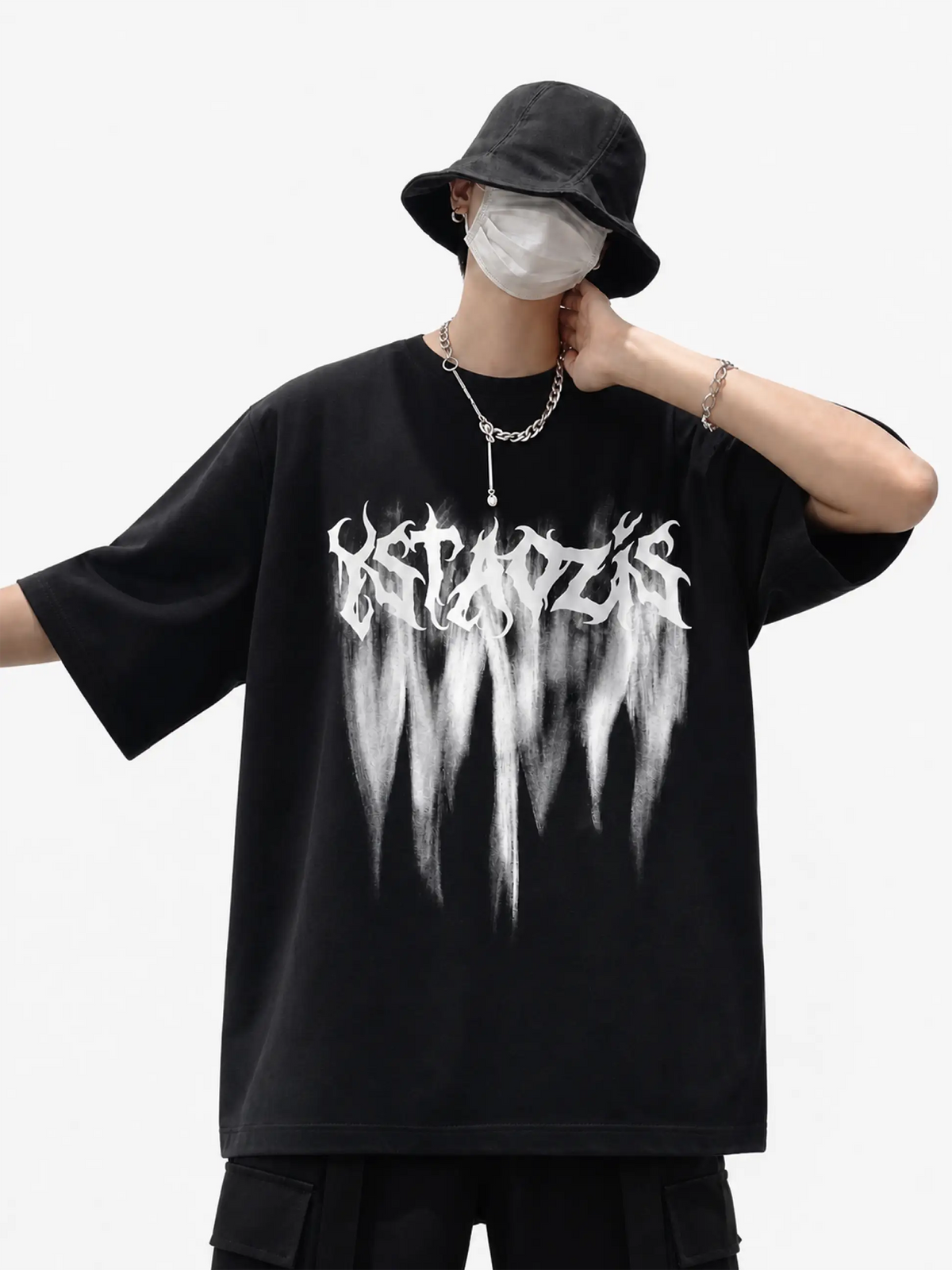MADEEXTREME – Extinction cotton White Oversized Tee